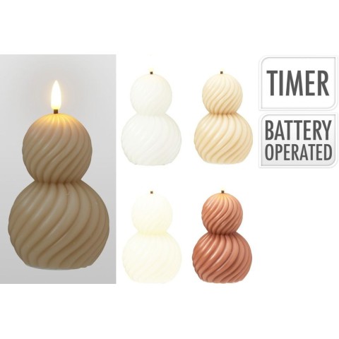 CANDELA LED 8X12CM 4ASS TIMER